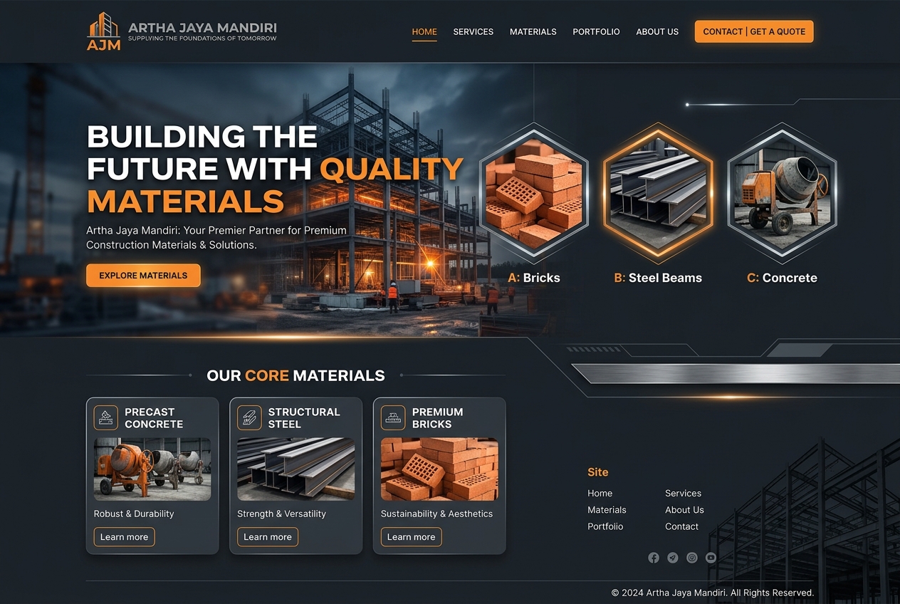 Artha Jaya Mandiri - Landing Page Konstruksi